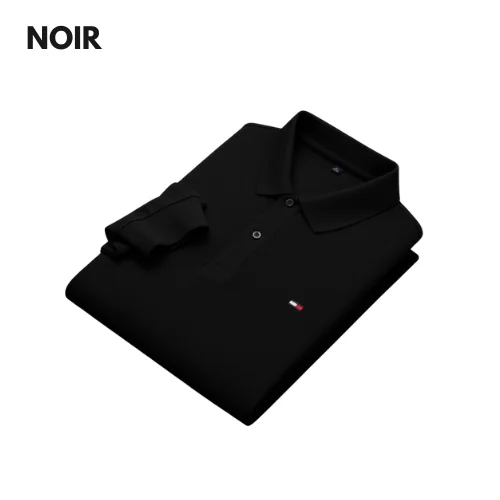 Polo manche longue noir