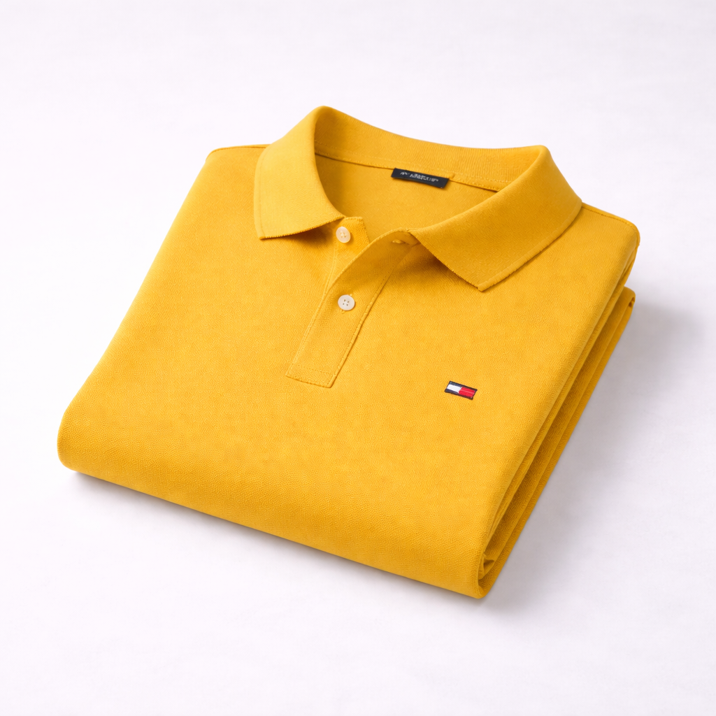 Polo demi manche moutard