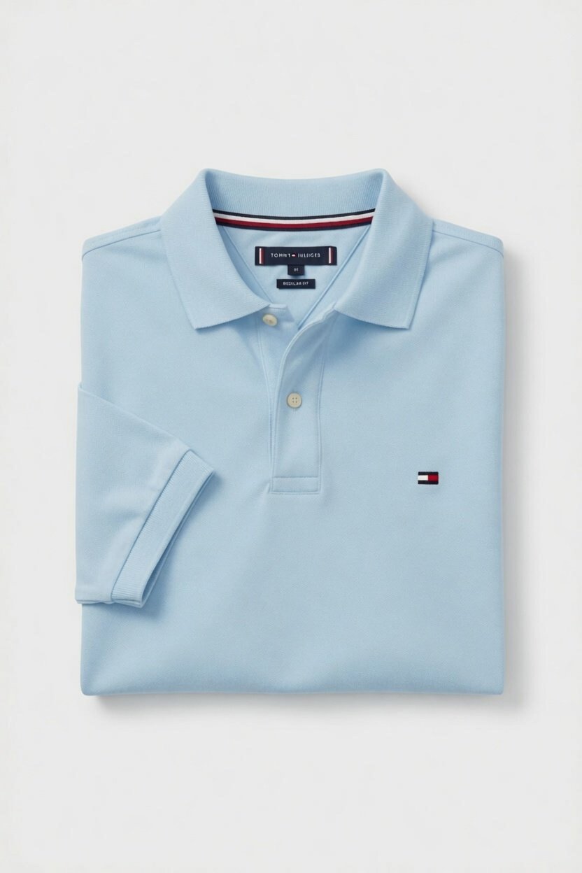 Polo demi manche ciel