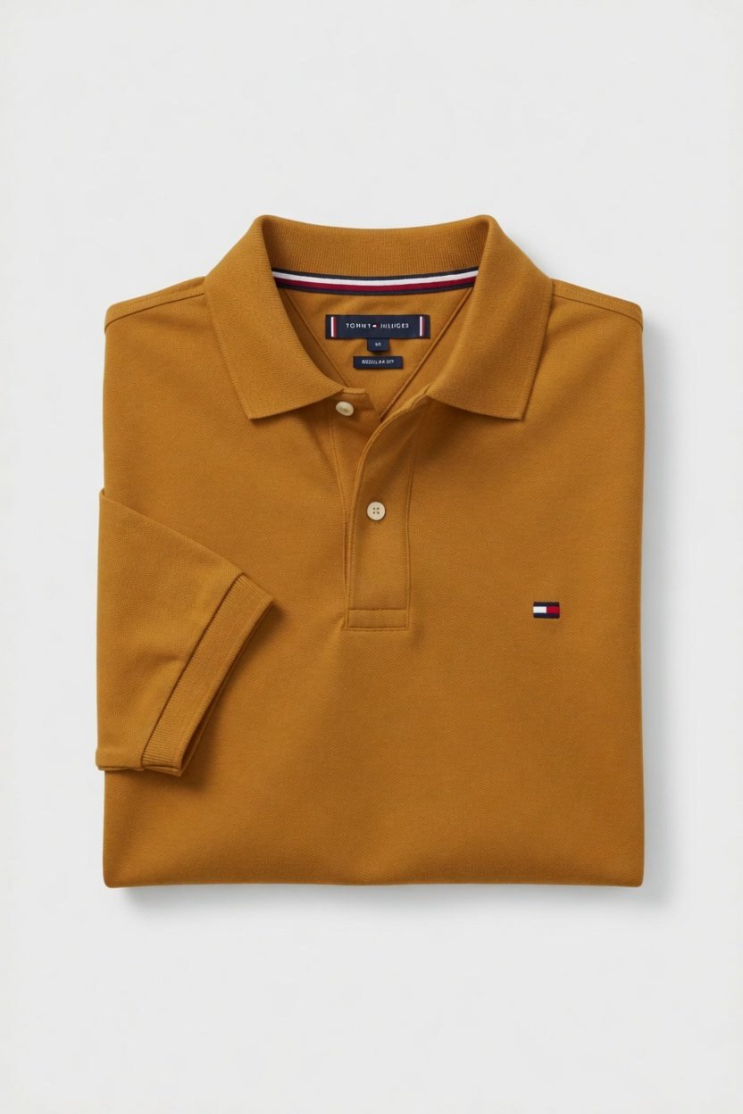 Polo demi manche moutard