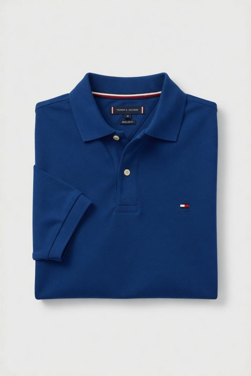 Polo demi-manche bleu