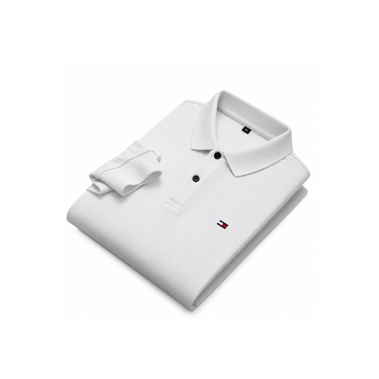 Polo manche longue blanc