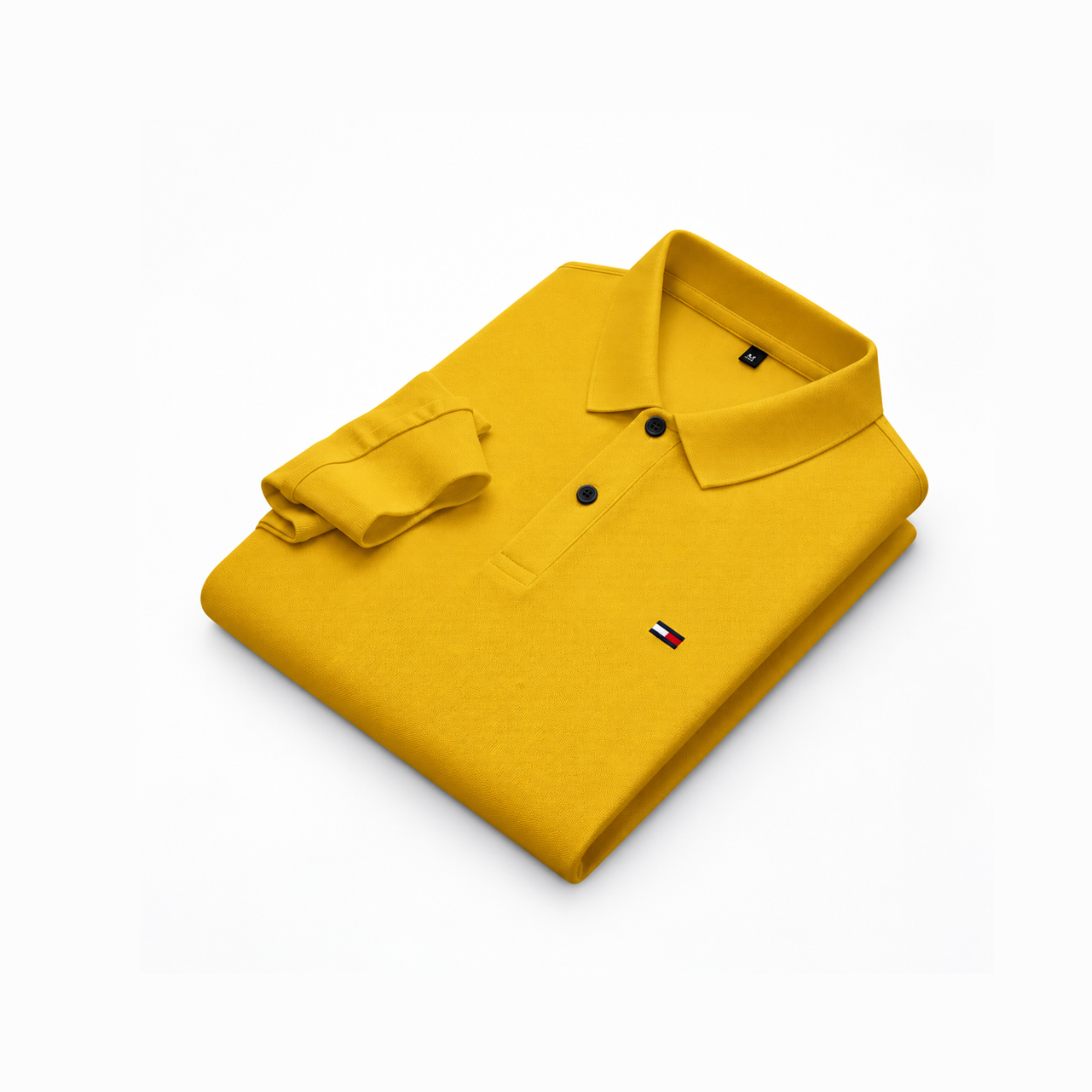 Polo manche longue moutard