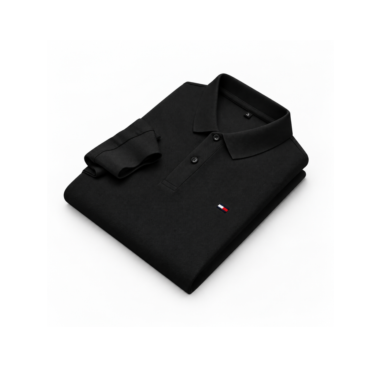 Polo manche longue noir