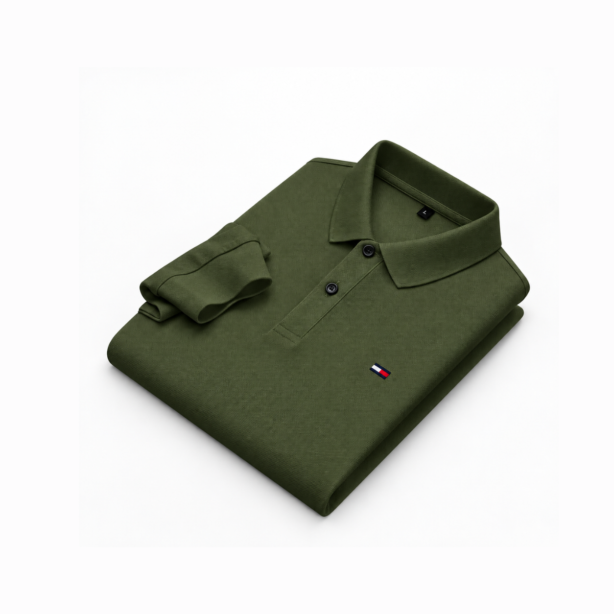 Polo manche longue Vert army (ziti)