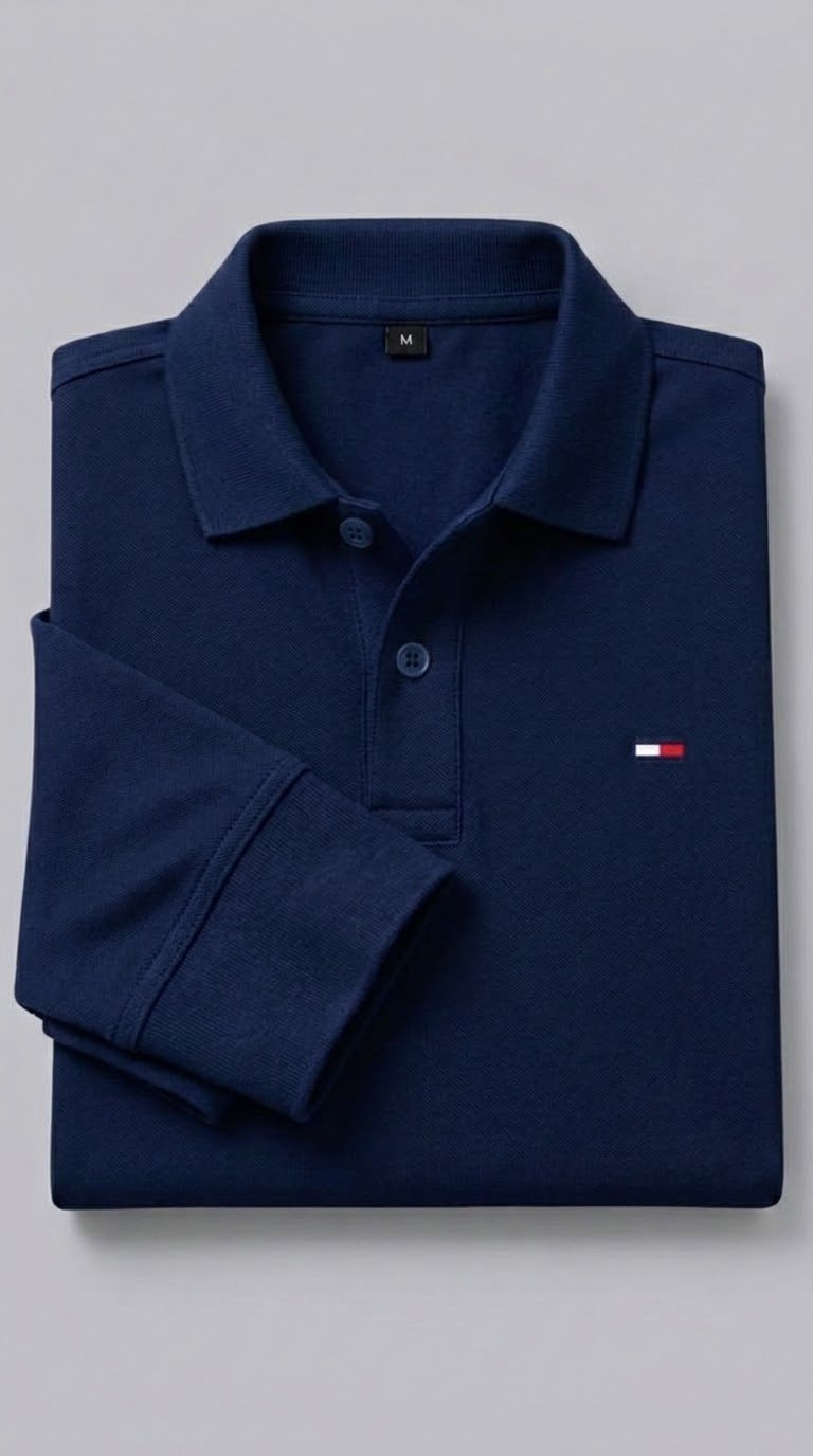 Polo manche longue Marin